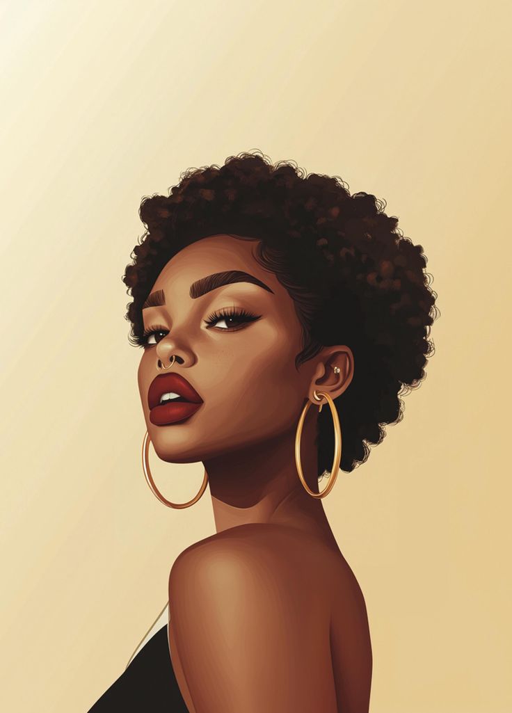 Black-Woman-Golden-Glow-_-High-Res-Printable-Art-Great-for-journals-wall-art-totes-pillows-more-Instant-download
